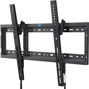 Pipishell Tilt TV Wall Mount Bracket Low Profile for Most 37-85 Inch LED LCD OLED Plasma Flat Curved TVs, Large Tilting Mount Fits 16"-24" Wood Studs Max VESA 600x400mm Holds up to 132lbs