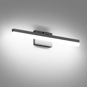 Ralbay 40inch Modern LED Black Vanity Lights Modern Led Black Bathroom Vanity Lighting Fixtures Over Mirror (White Light 6000K)