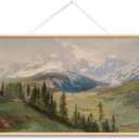 VIYYIEA Extra Large Canvas Wall Art, 36x54 Inch Mountain Landscape Oil Painting Style, Vintage Nature Wall Decor for Living Room, Bedroom, Above Sofa