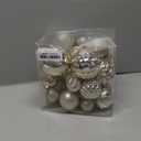 Christmas Balls Ornaments -36pcs Shatterproof Christmas Tree Decorations with Hanging Loop for Xmas Tree Wedding Holiday Party Home Decor,6 Styles In 3 Sizes (Champagne Gold)