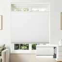 Joydeco No Drill Blackout Cordless Cellular Shades, 58" W x 64" H, White