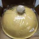 Cast Iron Bread Oven With Cloche Lid for Baking - Yellow Enameled Dutch Oven With Dome Lid for Sourdough - 5 qt (9.8 Inches)