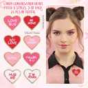 Juexica 24 Pcs Heart Shaped Iron on Patches Glitter Chenille Love Applique Embroidered Appliques Valentine's Day Transfers Sew on Fabric Patch for Clothes Jackets Backpack Hat Decoration(Classic)