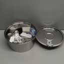 Stainless Steel Pet Water Fountain: 108oz/3.2L Cat Fountains with Led Light - Metal Bowl