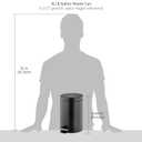 mDesign Pedal Bin Metal Waste Bin with Pedal, Lid and Plastic Bucket Insert for Bathroom, Kitchen, and Office 3 Litre Household Rubbish Bin with Ergonomic Design Black