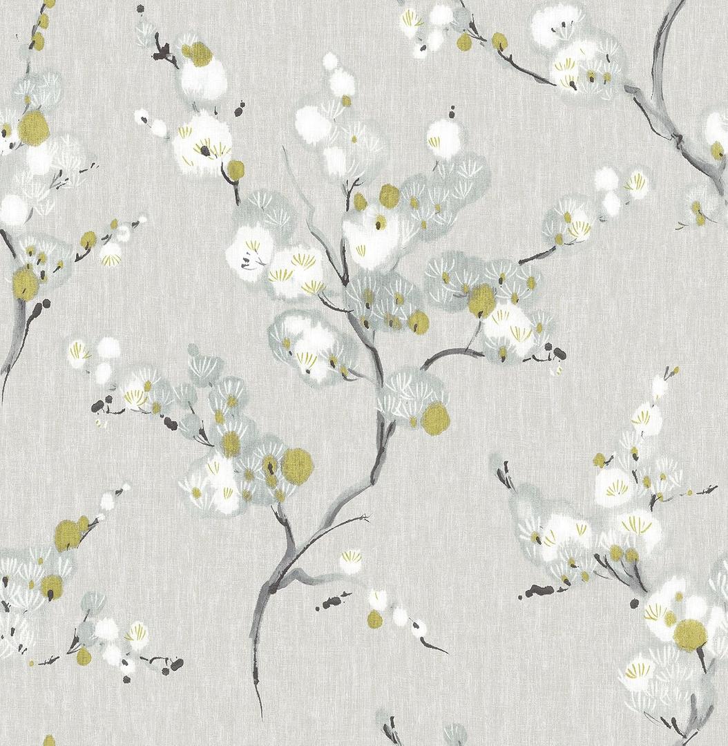 NuWallpaper Mirei Peel and Stick Wallpaper, Grey, Removable Wallpaper, Renter-Friendly, 20.5 in x 18 ft