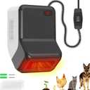 Dog House Heater with Thermostat for Small Chicken Coop, Electric Pet Heater for Outside Dog Cat House, Safe Winter Warmer with PTC Heating, Overheat Protection, Chew-Proof Cord, 95-100.4F, 300/600W