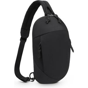 Small Sling Bag with RFID Blocking, Mini Fanny Pack for Women and Men, Convertible Crossbody Anti Theft Chest Bag for Travel Hiking Running, Black