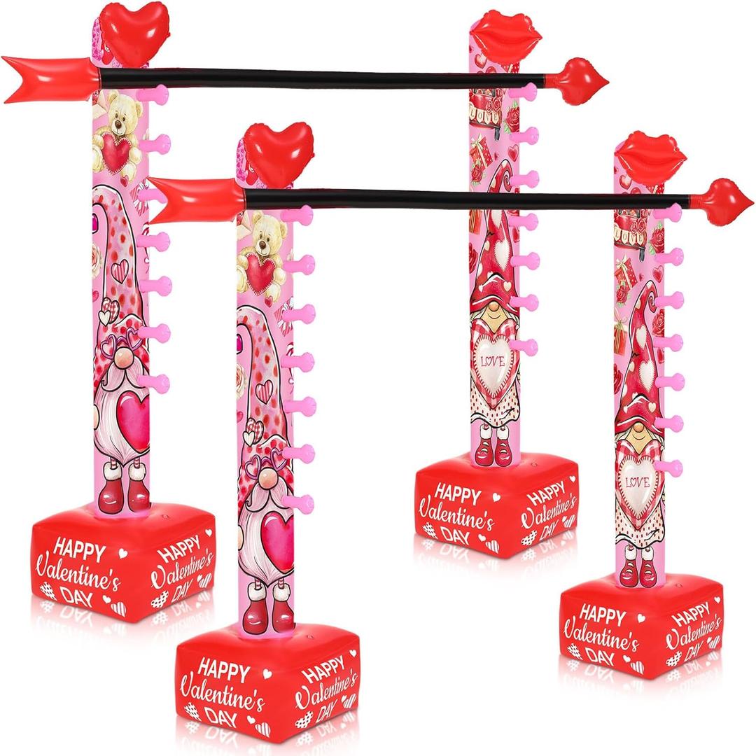 VioraWhite 2 Sets Valentines Day Game Inflatable Limbo for Adults 59 Inch Party Outdoor Game Set Inflatable Decoration for Party Yard Indoor Outdoor Games Picnic Decor