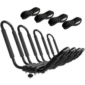 HIGHRAZON Kayak Roof Rack, 2 Pair J-Bar Roof Rack with 4 Ropes. Heavy Duty Kayak Roof Carrier for Your Canoe SUV and Trucks