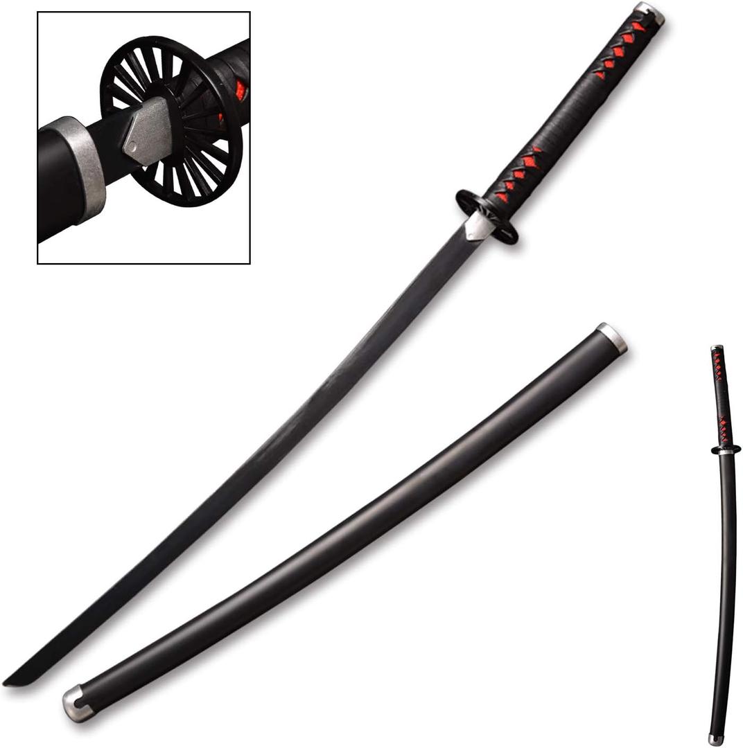 Metal Demon Sword 104cm/41inchs,Stainless Steel, Hashira Pillar and Protagonist Katana for Anime Cosplay, Anime Original Textures, Multiple Styles to Choose from
