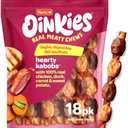 Hartz Oinkies Hearty Kabob Dog Treats with 100% Real Chicken, Duck, Sweet Potato & Carrot, Rawhide-Free, Natural Dog Treats, Highly Digestible Long Lasting Chews, Count of 18 