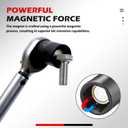 1/4 Inch Drive Magnetic Impact Socket Set, 19-Piece Metric, 4mm-15mm, 6 Point, Cr-Mo, Square Drive, Magnetic Socket with Adapter, Universal Joint & Extension