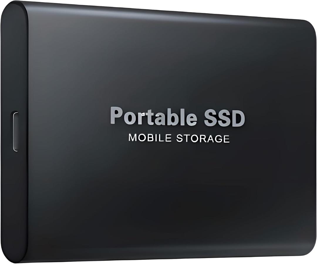 4T Portable External SSD  4000GB USB 3.0 & Type-C External Solid State Drive, Shockproof Slim Storage for Windows, Mac & Linux