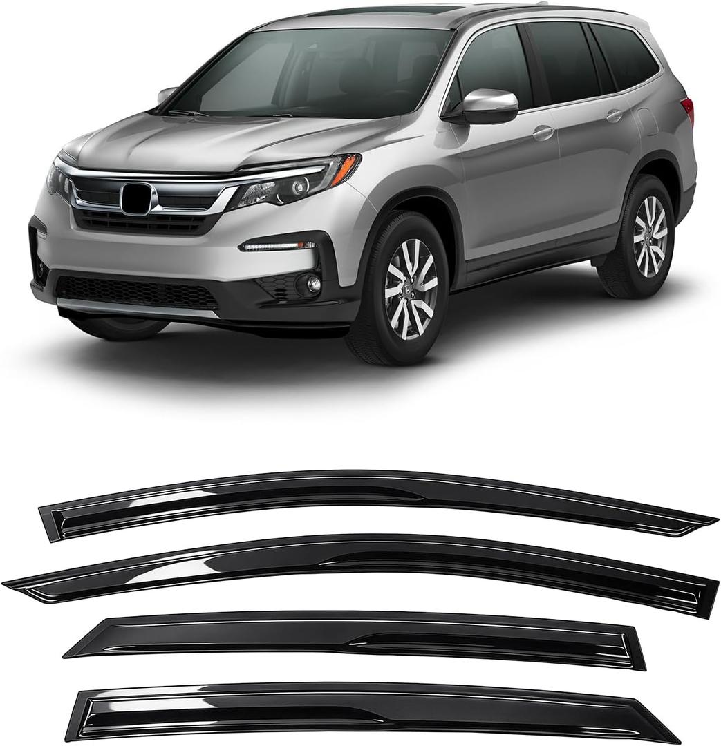 MIALUTY® Window Visors Rain Guards for Honda Pilot 2016-2022, Out-Channel Vent Visors Heat Insulation Sun Shade Accessories for Cars