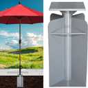 EliteShade USA Rustproof & Windproof Heavy Duty In-ground Umbrella Base Stand, Universal Anchor Holder for Both Cantilever & Straight Middle Pole Patio Umbrellas, Commercial Grade Permanent Stainless Steel Ground Socket