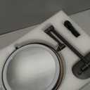 5000mAh Rechargeable Wall Mounted Lighted Makeup Vanity Mirror Double Sided 1X 30X Magnifying Bathroom Mirror, 3 Color Lighting, Touch Dimming, Extended Arm 360 Rotation Light up Mirror Antique Bronze