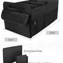 Car Trunk Organizer for SUV, 72L Large Capacity Collapsible Trunk Organizer, Car Organizers and Storage with 4 Pockets, Accessories for Women/Men, Black