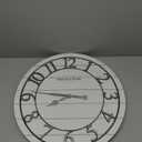 Presentime & Co Classic Farmhouse Shiplap Clock, 19.5 inch, Galvanized Finish Arabic Numerals with White Shiplap Style. Large Farmhouse Decor for Living Room, Entryway, Home Office. Wall Dcor
