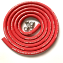 10FT Fuel Line Hose 10mm 3/8" inch,6AN High Pressure Hose,2.8Mpa 400PSI for Fuel Systems Engines Tube Hose Multiple Size Options,Implementation Standards:EN854,Red (Attached Hose Clamp)