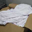 Craft And Party 30 Pack White Spandex Folding Chair Covers, Stretch Polyester Slipcovers for Wedding, Party & Dining Chairs  Flat Front Design, Universal Fit