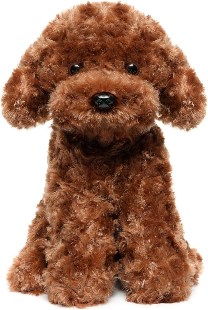 Adorable Labradoodle Plush Toy Fluffy Red Poodle Stuffed Animal Dog Puppy, 12.6" - Perfect for Kids, Babies, Birthday, Nursery
