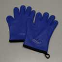 KITCHEN PERFECTION Silicone Smoker Oven Gloves -Extreme Heat Resistant BBQ Gloves -Handle Hot Food Right on Your Smoker Grill Fryer Pit|Waterproof Oven Mitts Grill Gloves |Superior Value Set+3 Bonuses (One Size Fits Most, Classic Blue)