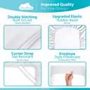 DREAMCARE Full Size Sheets - 6 pcs Breathable Cooling Bed Sheets - up to 15" Deep Pocket Full Size Bed Sheets wth Side Pockets - Extra Soft 100% Brushed Hypoallergenic Hotel Luxury Bedding - White