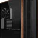 Lian Li LANCOOL 217 Genuine Walnut Wood Computer Case, Mid-Tower ATX PC Case with 5 Pre-Installed PWM Fans 2x170mm, 2x120mm & 1x140mm, Flexible PSU & Cable Installation - Black (LAN217X)