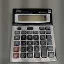Desk Calculator 12 Digit Extra Large LCD Display, Touch Comfortable with Big Buttons, PXY Two Way Power Battery and Solar Standard Function Office Calculators