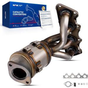 KAX Catalytic Converters 674-891 fit for 2012-2019 Accent/Soul/Rio 1.6L 2012-2017 Ve-loster 1.6L, 674891 High Flow Stainless Steel Catalytic Converter(EPA Compliant)