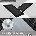 BEQHAUSE Kitchen Rugs and Mats Set of 2 Non-Slip Kitchen Mats for Floor, Absorbent and Stain Resistant Kitchen Runner, Machine Washable Rugs for Kitchen, Laundry & Sink, 24"x36"+24"x60", Black