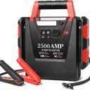 Jump Starter with Air Compressor,2500A Car Battery Jumper Starter 260 PSI Tire Inflator,6 in 1 Auto Lead-Acid Battery Booster Jump Starter for Up to 10.0L Gas or 8.0L Diesel with LED Light