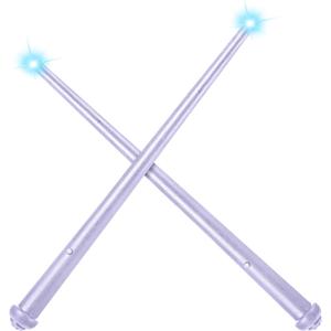 Gejoy 2 Piece Light up Wand Magic Wizard Wand Princess Fairy Wands Christmas Light Sound Toy Cosplay Props for Kids(Purple)