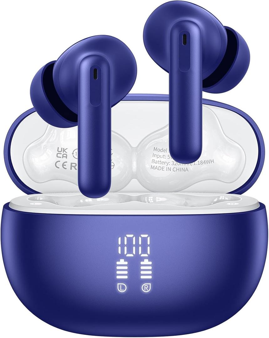 Ai Translation Earbuds Real Time with Audio and Video Calls,3-in-1 Buletooth 5.4 Translator Earbuds with 164 Languages/6 Translation Modes/No Subscription Required,42H Translatior Headphones,Dark Blue
