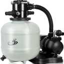 BlueBay Sand Filter Pump for Above Ground Pool,15" Pool Sand Filter 1/2HP, 2250GPH, up to 12000 Gallon, 7-Way Valve, Easy Installation, Gray, above ground pool pump set