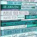 aburaeart Inspirational Wall-Art - Quotes Office Teal Decor For Bedroom - Word Artwork For Home Walls Size 12x16