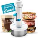 Ice Cream Sandwich Scoop, Easy Release Sandwich Cookie Scoops for Evenly Sized Gelato Scoops, Ice Cream Scoop with Trigger for Effortless Serving, Stainless Steel Food Scoopers for Kitchen