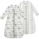 Yoofoss Baby Sleep Sack 18-24 Months Long Sleeve Wearable Blanket Baby 100% Cotton 2-Way Zipper 0.5 Tog Toddler Sleeping Sack, Lightweight(X-Large)