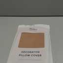 Hofdeco Faux Leather Pillow Cover Only, Camel Modern Design, 12"x20"