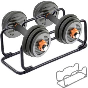 2 IN 1 Dumbbell Rack/Barbell Rack Holder, Solid Steel Make Strength training Dumbbell Rack,660LB Capacity, Universal Dumbbell Storage Stand/Storage Racks,Stand Weight Lifting Dumbbell