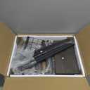 Furologee Kitchen Bakers Rack, Microwave Stand with Storage 4 Tiers, Coffee Bar Station with 6 S Hooks and Pegboard, Kitchen Shelves Rack for Spices, Pots, Black Oak (22inch)