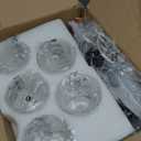 3WWWUEE 39.4" Kitchen Island Lighting, 5 Lights Clear Glass Pendant Light Fixtue, Chrome Linear Metal Chandelier for Dining&Living Room Foyer, Height Adjustable, E26 Socket