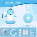 Dolphin Water Table Pump Toy for Kids - Battery Powered, 3-Hour Non-Stop Play - Summer Water Fountain Play Table with Dolphin Design (Blue)