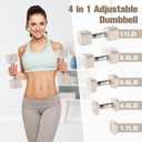 Adjustable Dumbbell Set for Women - Men, 17.6LB/22LB/26.4LB/30LB Each Pair Weights Dumbbells Set for Choice, Compact Adjustable Hand Weights for Home Gym, Office, Full Body Workout