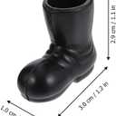 BESTonZON 12 Pairs Mini Santa Claus Shoes Boots, Mini Boots Doll House Black Boots Doll Christmas Decorations Dolls Mini Shoes Toys Miniature Xmas Boots Decorations Children Mini Shoes Toy