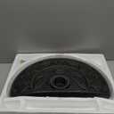 Outdoor Semicircle Umbrella Base Stand Holder for Half Patio Umbrella Installation Sturdy Solid Resin Half Round Parasol Base Lawn Beach Wall Side Bar Table Rust-Resistant Black (Black Semi-Circle)