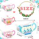 LaVenty 12 PCS Floral Tea Party Favor Lets Par tea Party Supplies Tea Party Decorations Princess Party Flower Boxes Centerpiece Floral Teapot Centerpiece