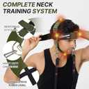 GurZinn Neck Harness Trainer - Adjustable 40" (100cm) Heavy Duty Rope & Neoprene Padding | Improve Neck Strength & Reduce Neck Pain | Gym & Home Use