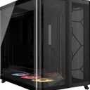 CORSAIR AIR 5400 RS ARGB Triple-Chamber Panoramic Mid-Tower PC Case – Black